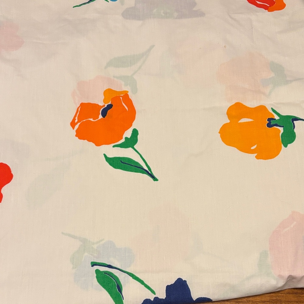 90’s Vtg Martex‎ Full Size Flat & Fitted Sheet Set Percale Bright Flowers